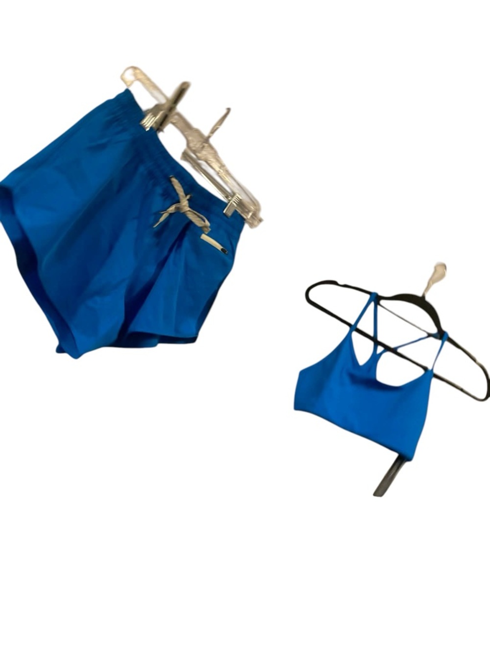 NWT Vuori clementine shorts & all the feels bra set REGATTA BLUE Size S - Picture 2 of 5